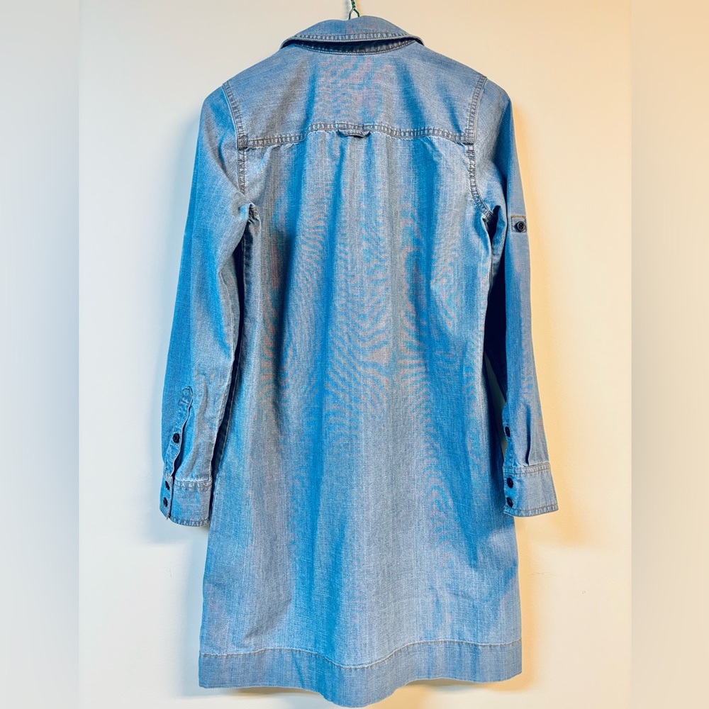 J. Crew Denim Blue Chambray Shirt Dress - Picture 6 of 6